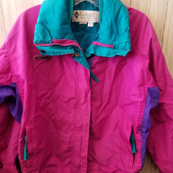 💗Columbia 80's Style Women's Size Windbreaker Jacket - Picture 2 of 16